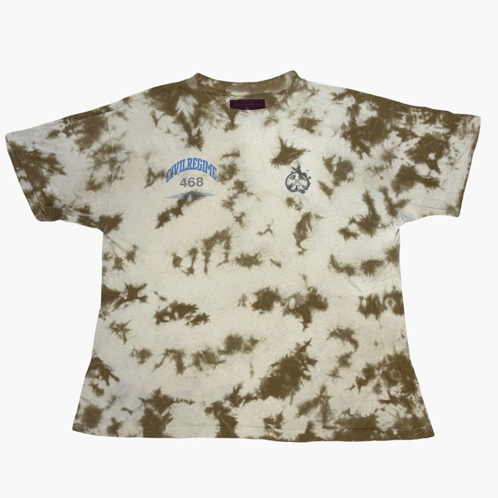 Civil Regime Tee Tan Tie Dye Graphic Cherub Streetwear Mens Size M